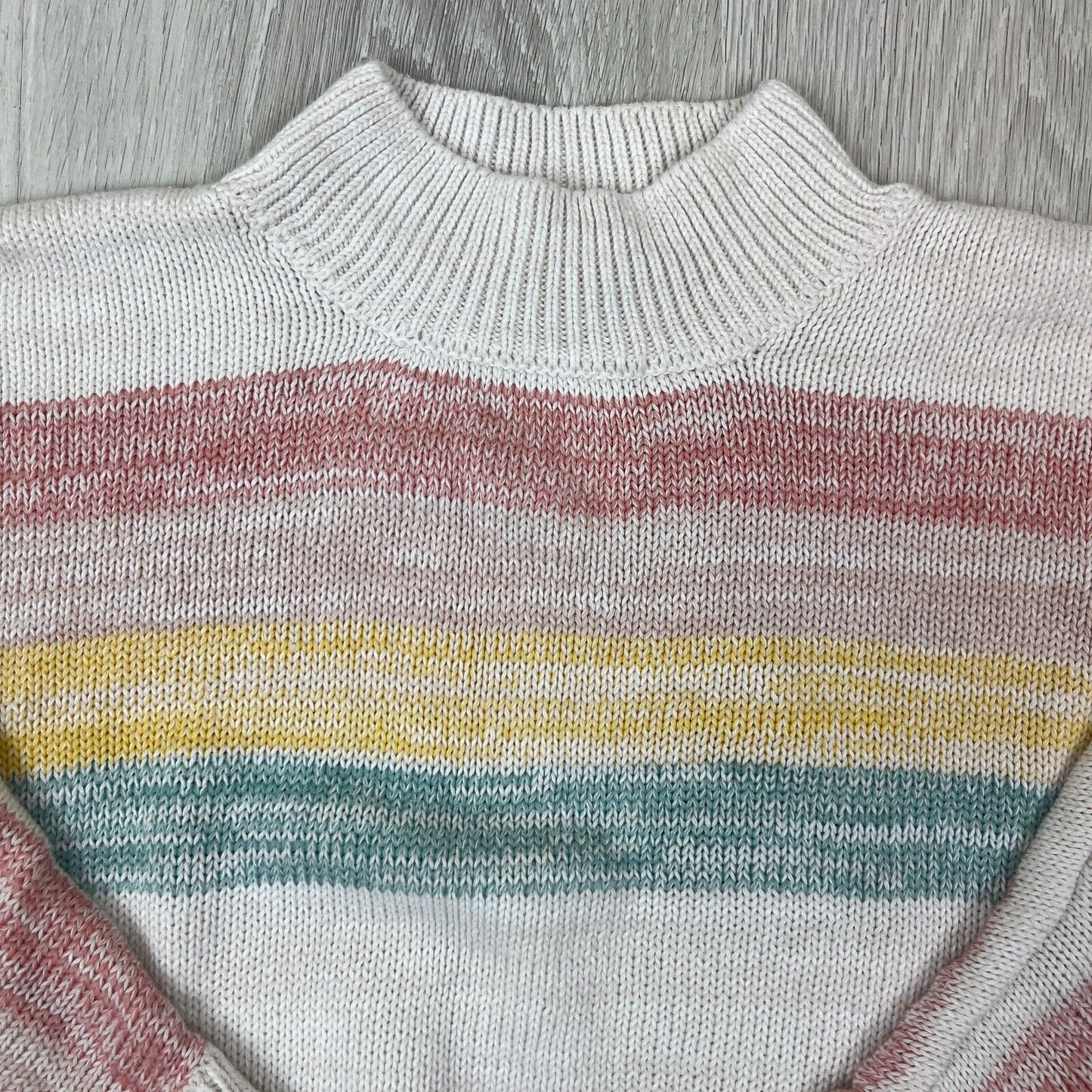 Huxbaby Girls Rainbow Organic Cotton Knit Jumper Size 6 Years