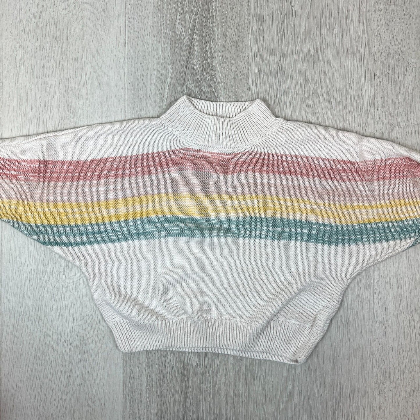 Huxbaby Girls Rainbow Organic Cotton Knit Jumper Size 6 Years