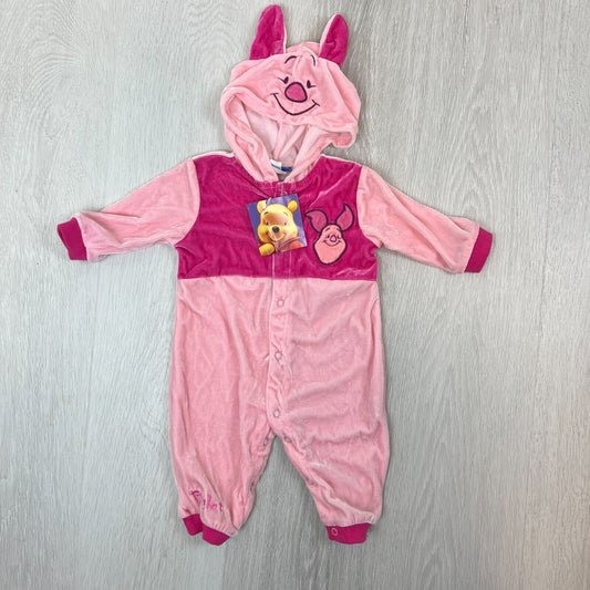 Disney Winnie The Pooh Babies Piglet One Piece Hooded Costume Size 00 (New)