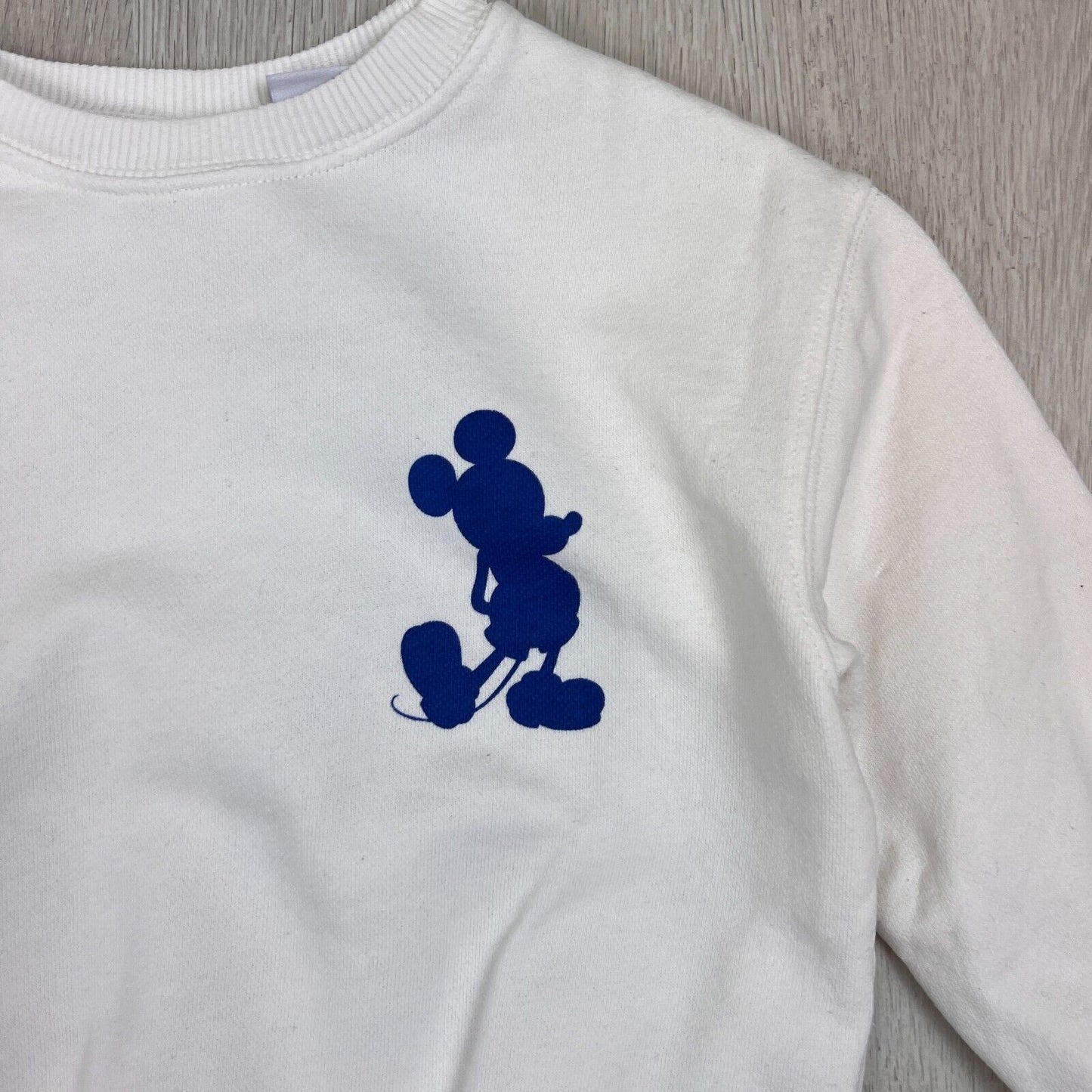 Zara Mickey Mouse Kids White Sweatshirt Jumper Size 6 Years