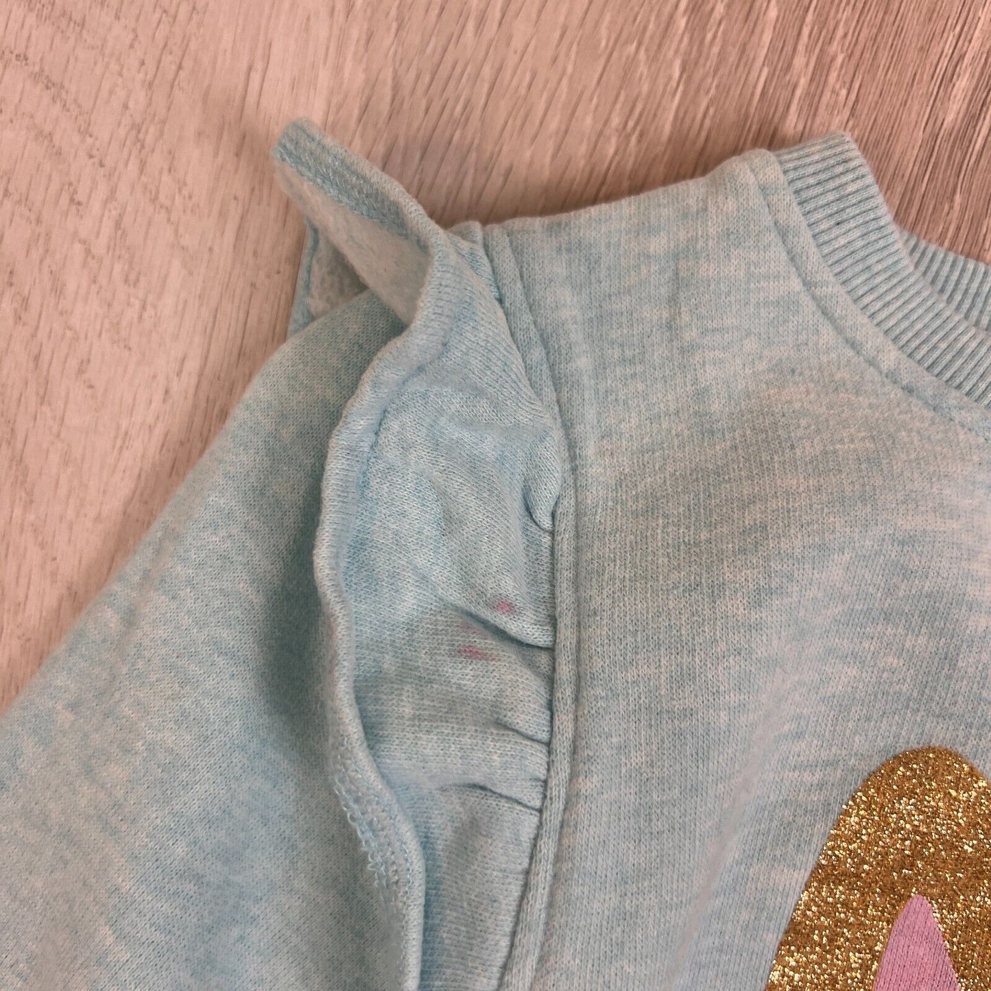 Milkshake Girls Bunny Rabbit Pullover Light Blue Sweatshirt Jumper Size 8 Years