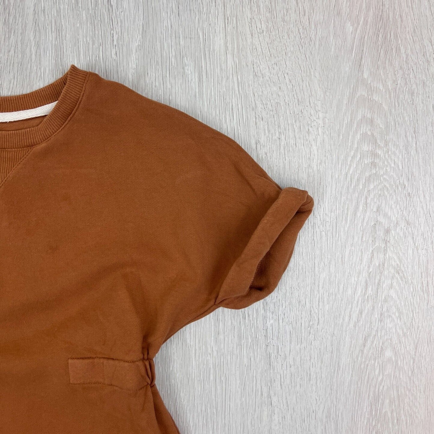 Aere Mini Girls Brown Sweatshirt Material Dress Size 3 Years