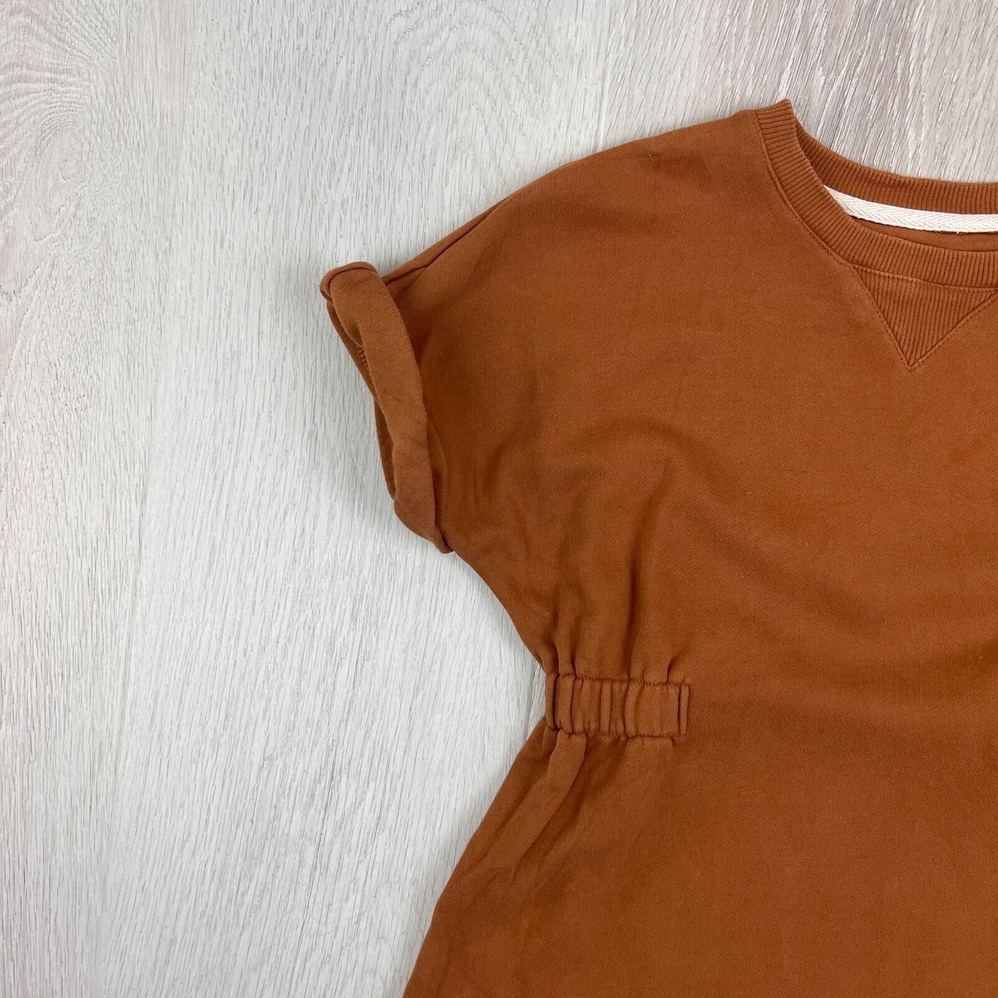 Aere Mini Girls Brown Sweatshirt Material Dress Size 3 Years