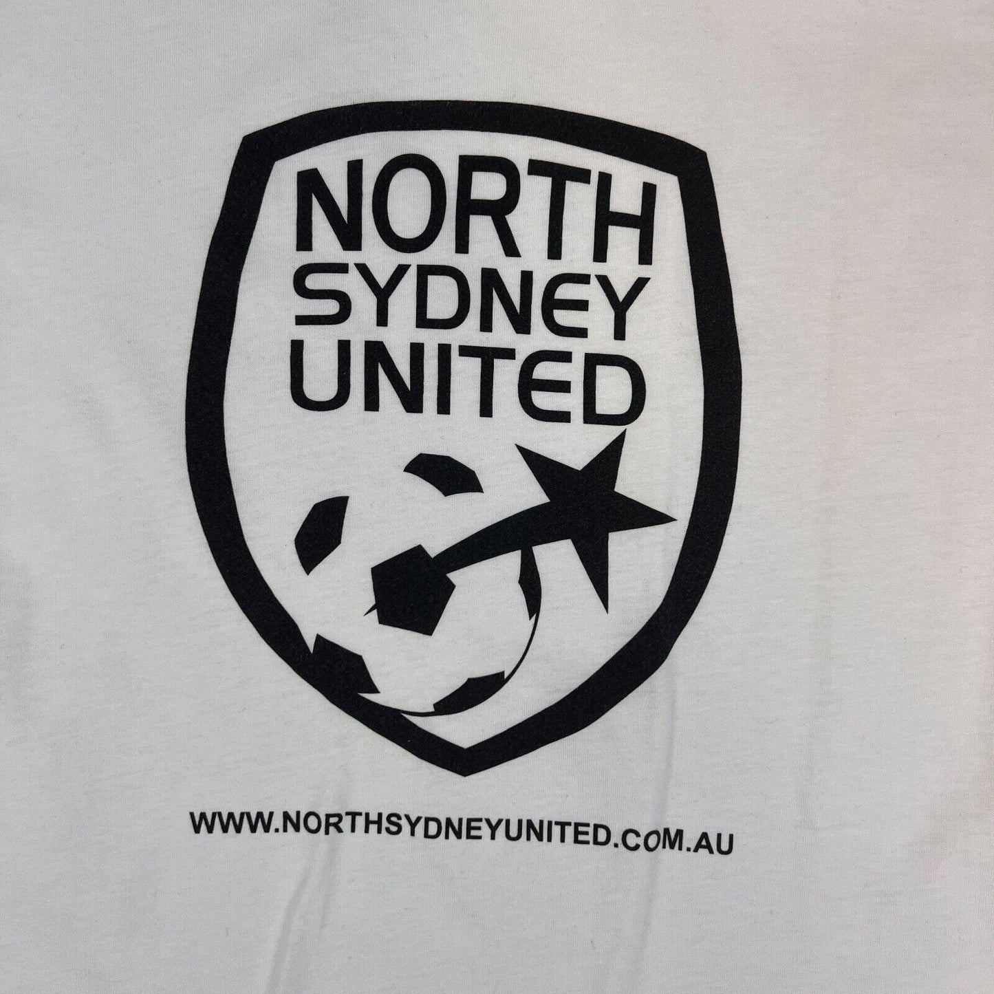 North Sydney United FC Soccer Football Mens White T-Shirt Size Large