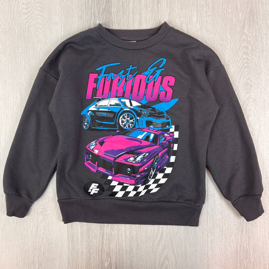 Fast & Furious Boys Grey Graphic Print Car Sweatshirt Jumper Size 12 Years