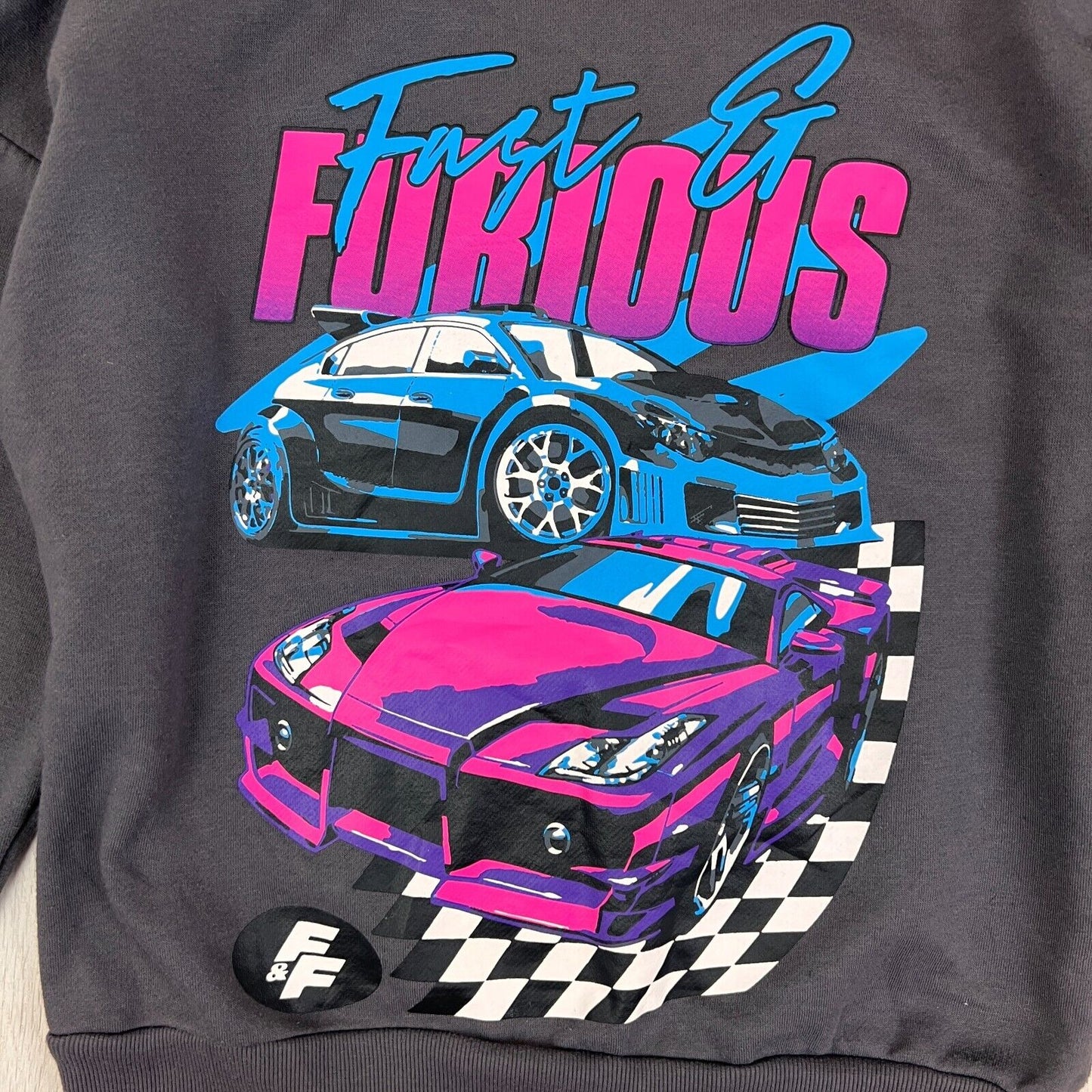 Fast & Furious Boys Grey Graphic Print Car Sweatshirt Jumper Size 12 Years