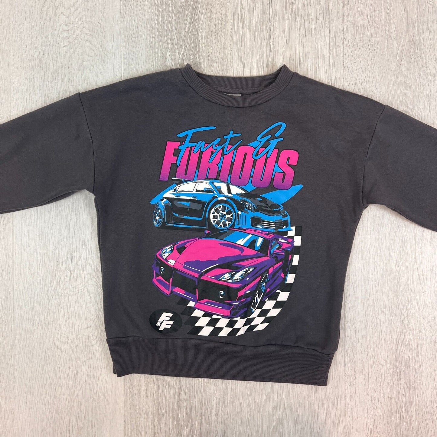 Fast & Furious Boys Grey Graphic Print Car Sweatshirt Jumper Size 12 Years