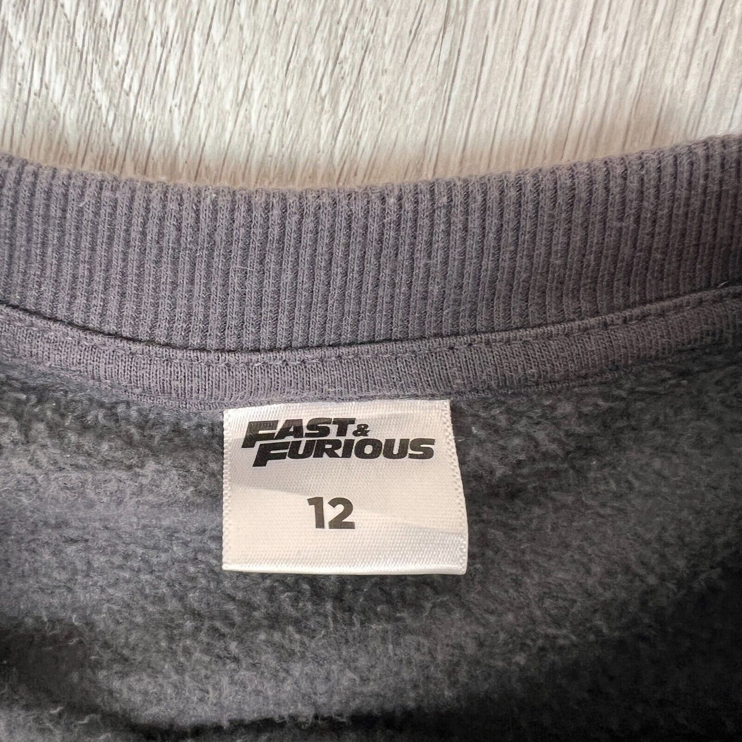 Fast & Furious Boys Grey Graphic Print Car Sweatshirt Jumper Size 12 Years