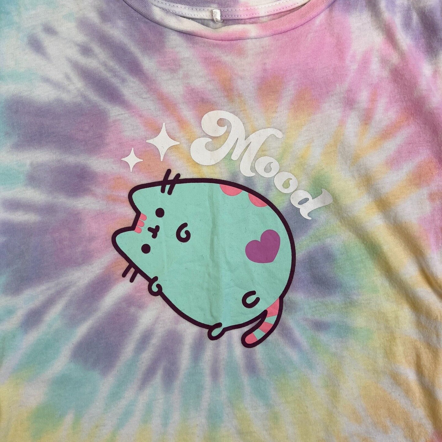 Pusheen The Cat Womens Girls Tye Die T-Shirt Size 3XS