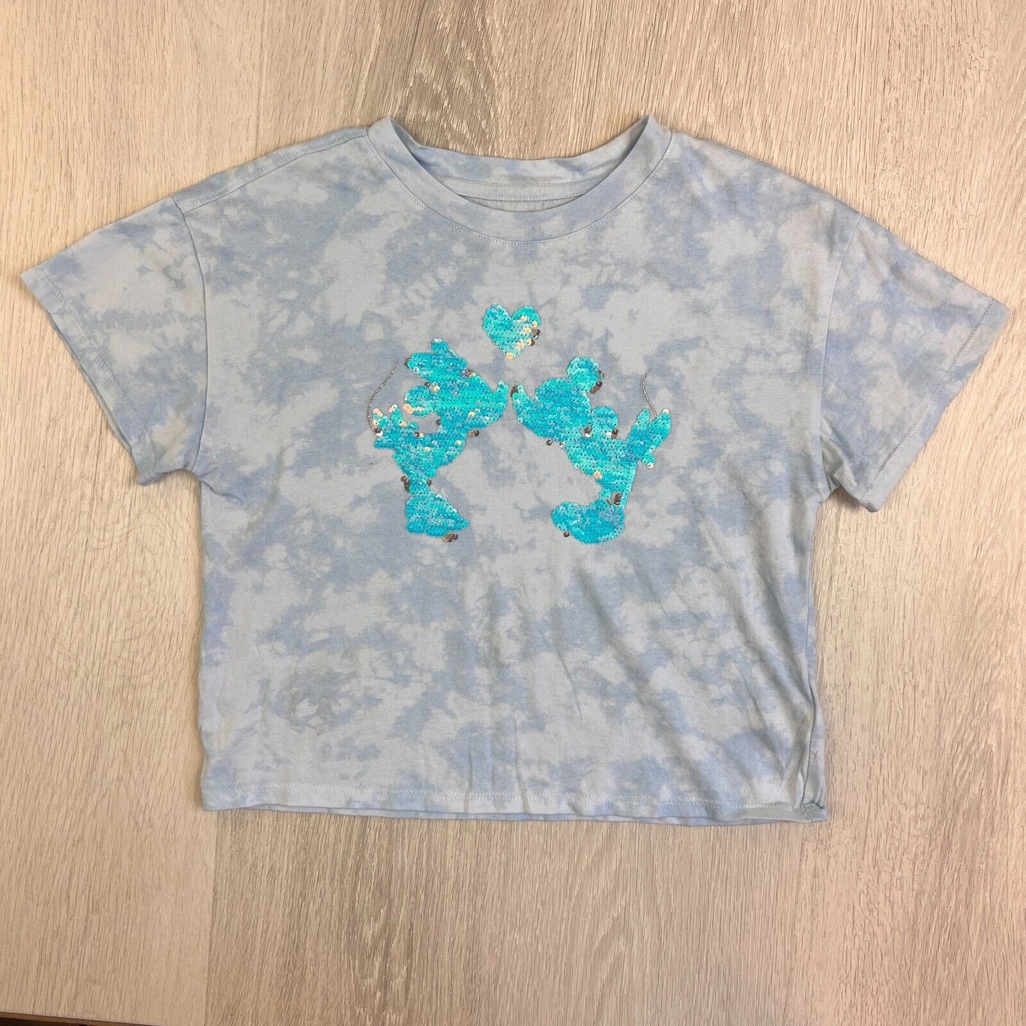 Gap x Disney Girls Tye Die T-Shirt Size M / 8-9 Years