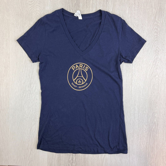 Paris St Germain FC Womens Navy Blue T-Shirt Size Small