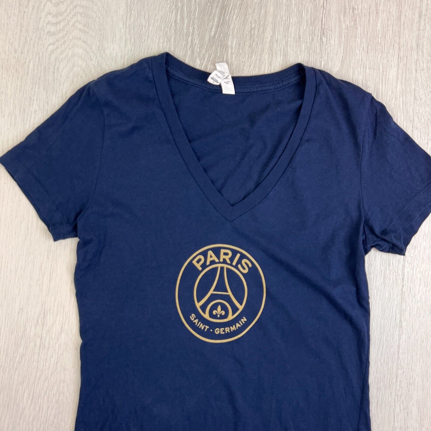 Paris St Germain FC Womens Navy Blue T-Shirt Size Small