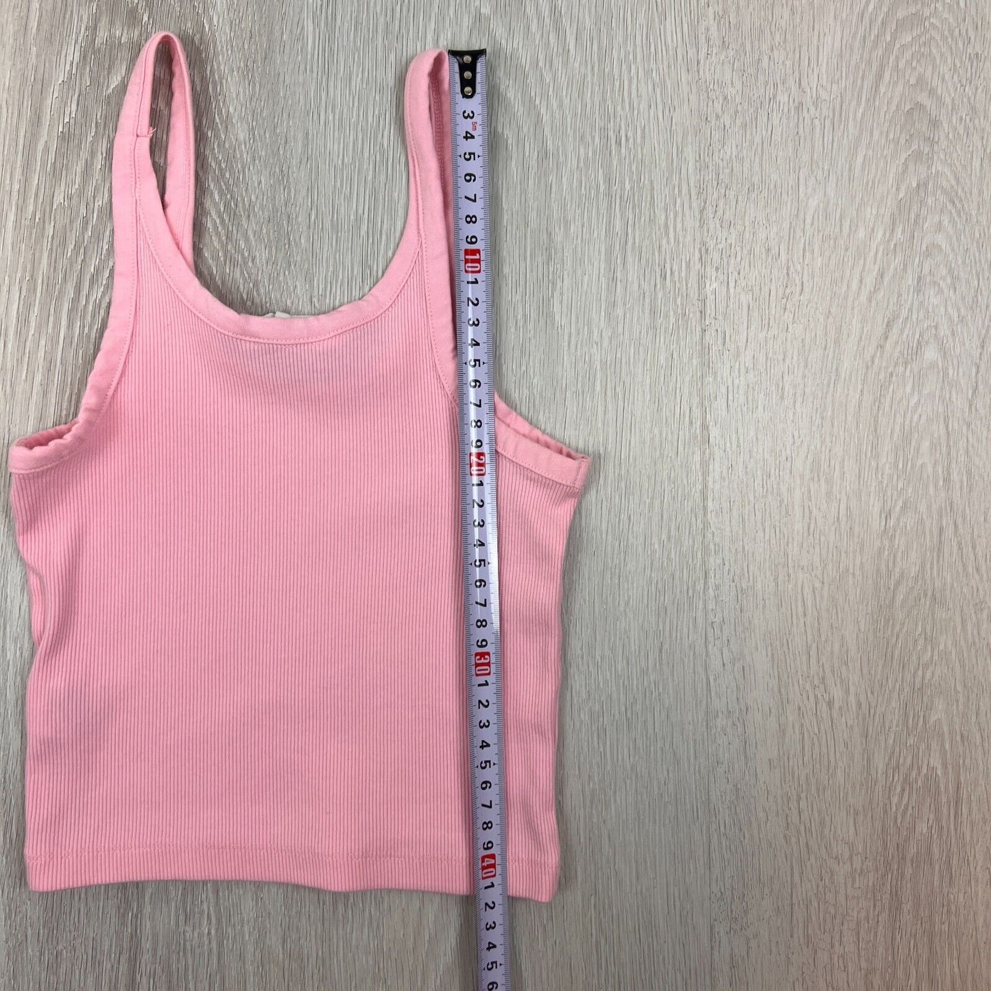 Glassons Womens Pink Ribbed Crop Tank Top Size Small