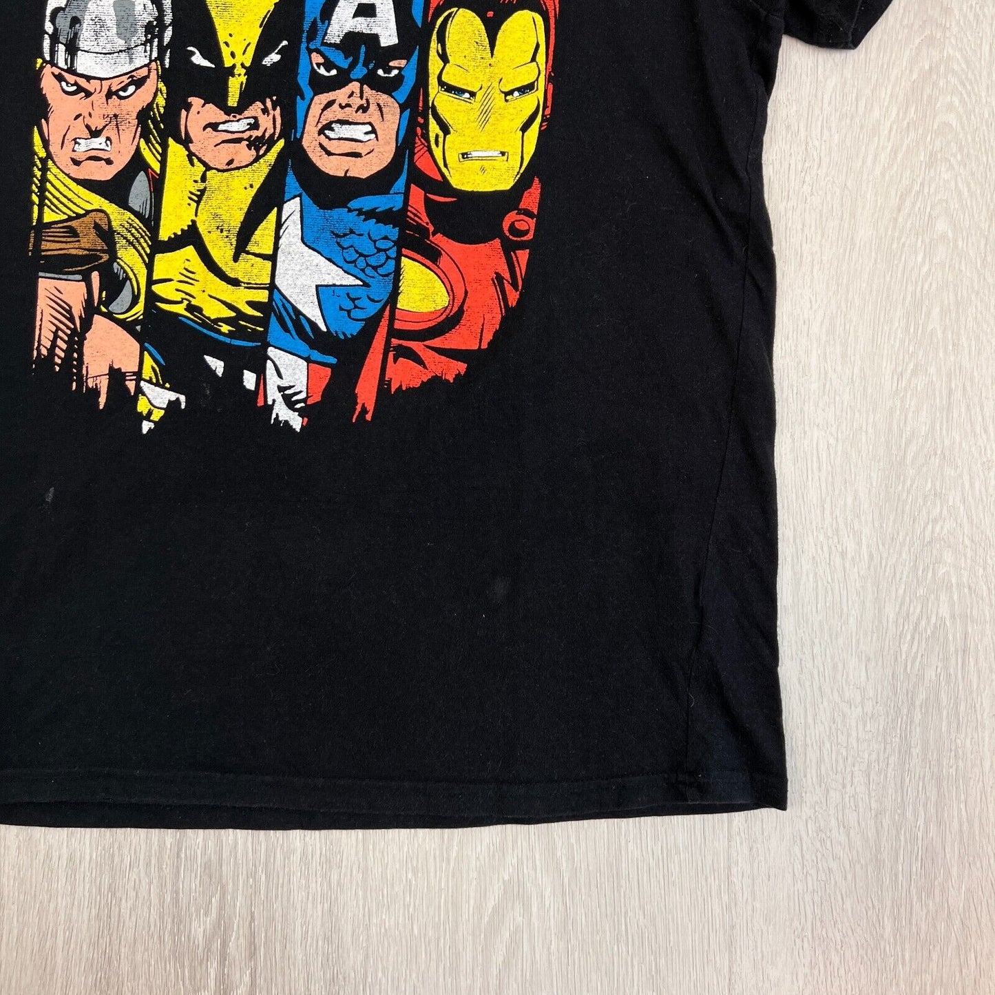 Marvel Mens Black Graphic Print T-Shirt Size Medium