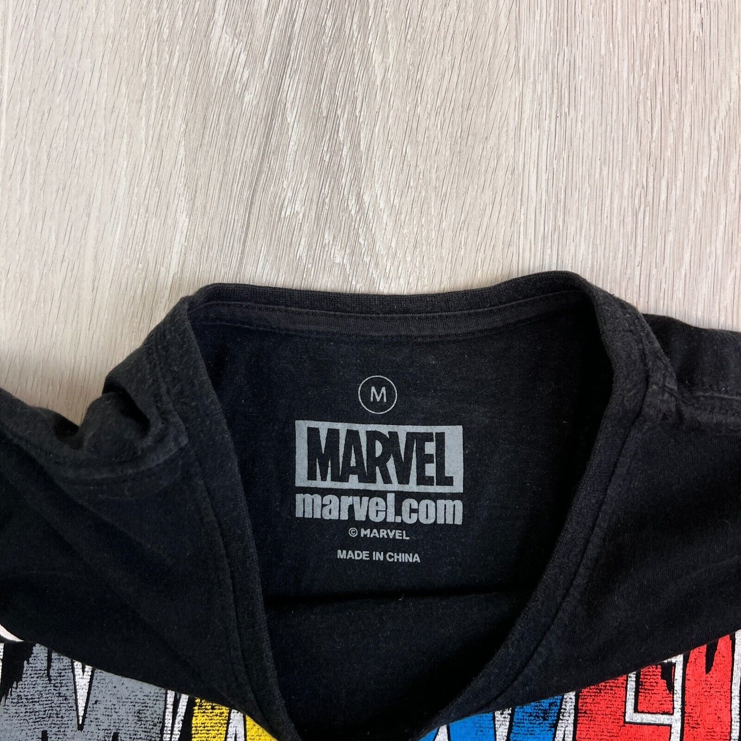 Marvel Mens Black Graphic Print T-Shirt Size Medium