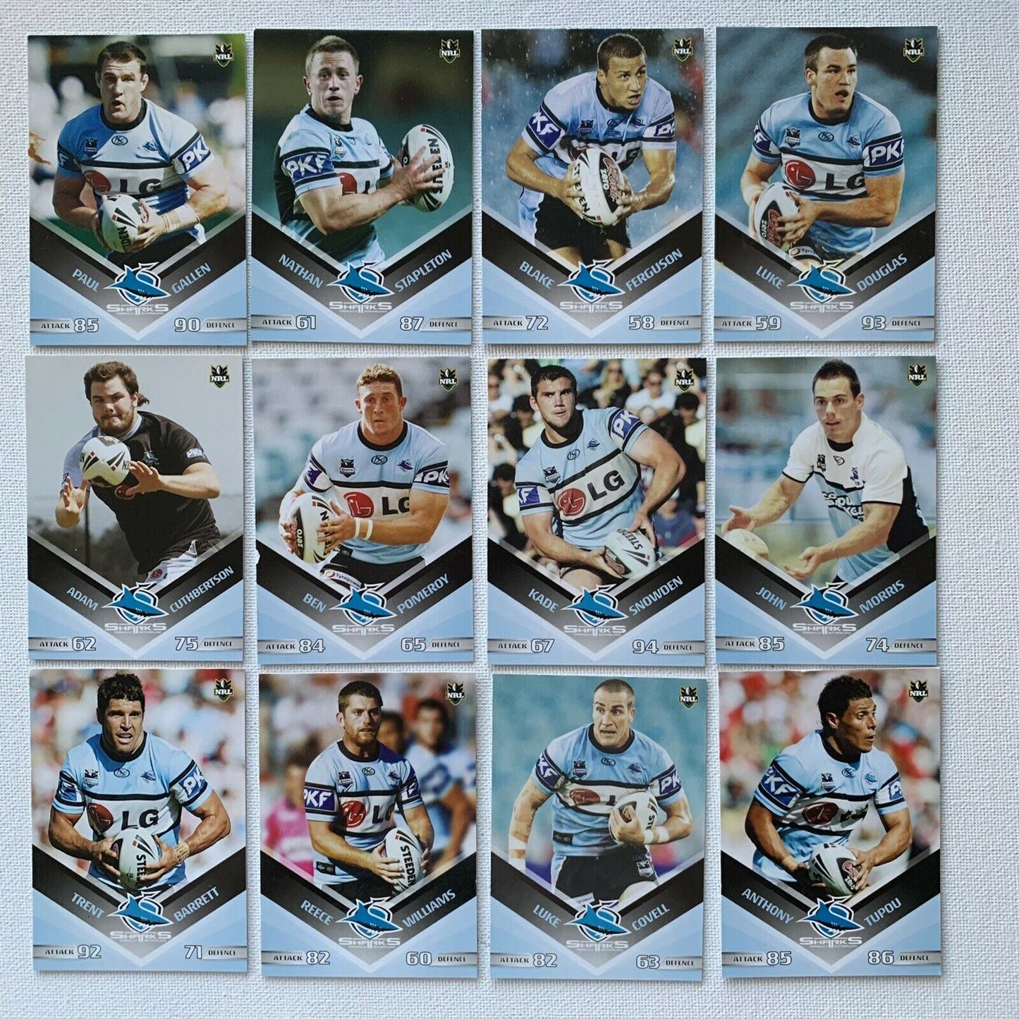 Cronulla Sharks 2010 Official NRL Collector Cards Rugby League Sports Cards