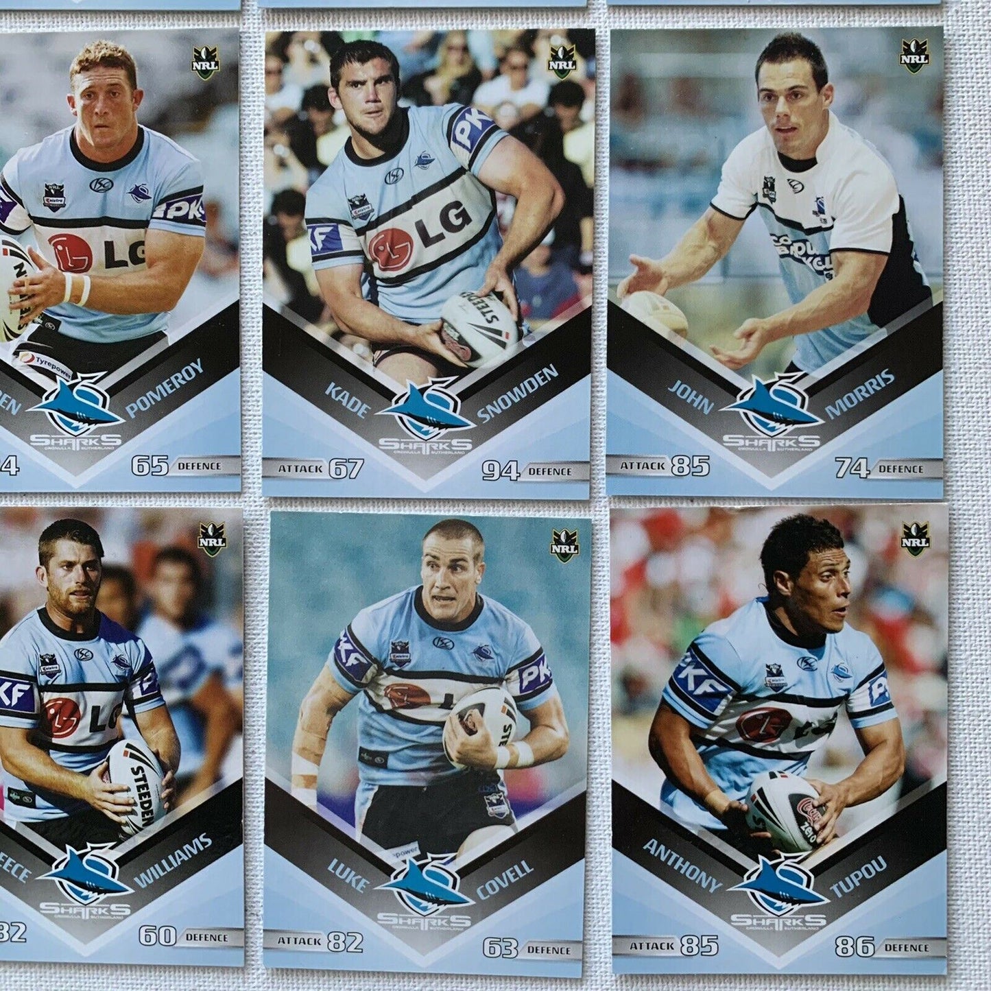 Cronulla Sharks 2010 Official NRL Collector Cards Rugby League Sports Cards