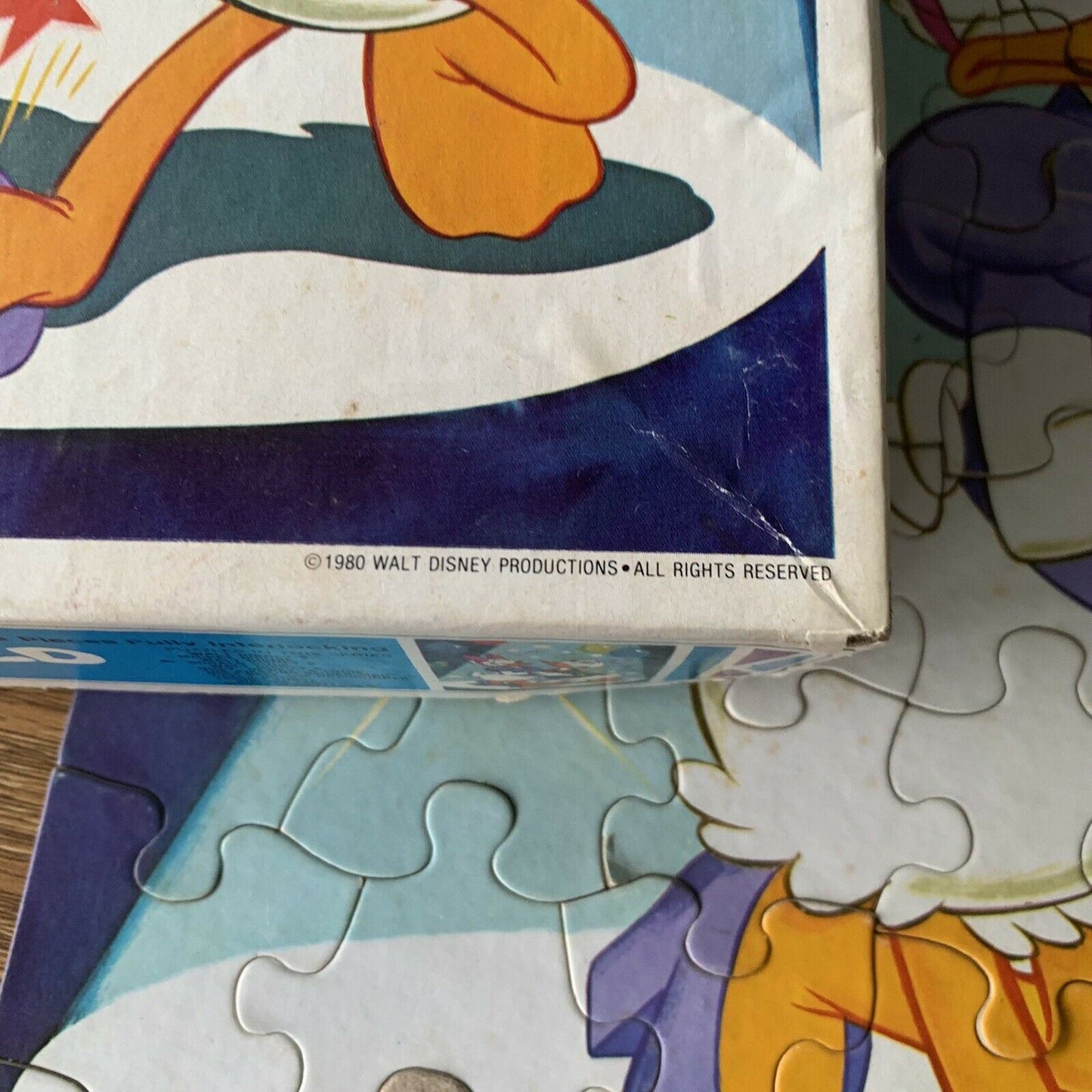 Vintage Walt Disney Donald Duck & Daisy Duck Complete Puzzle 1980