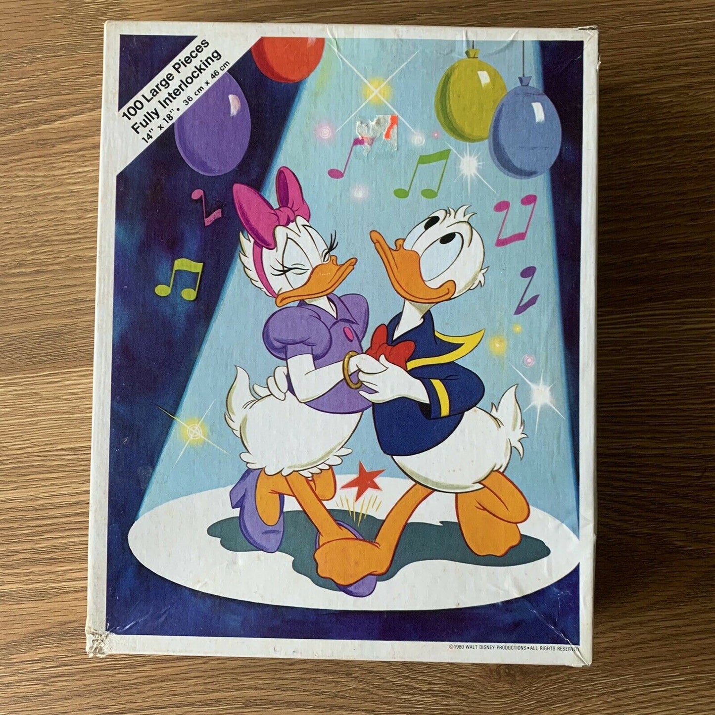 Vintage Walt Disney Donald Duck & Daisy Duck Complete Puzzle 1980