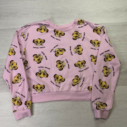 Disney Lion King Womens Oversized Cropped Jumper Size Small