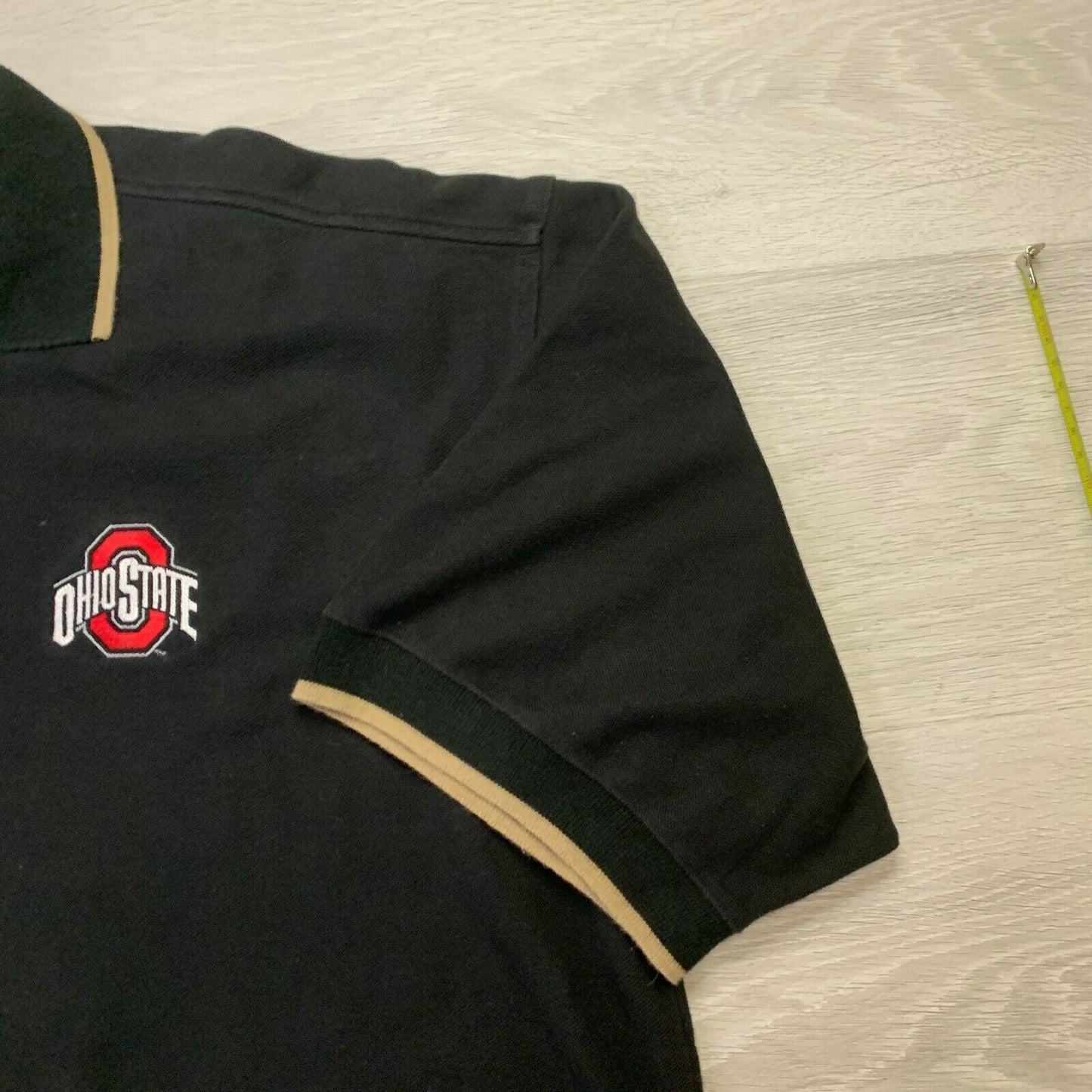 Ohio State College University Mens Black Polo Shirt Size 2XL