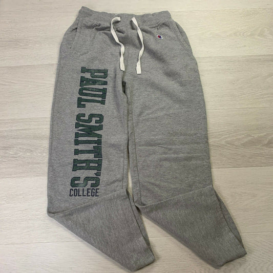 Champion Paul Smith's College Mens Grey Jogger Pants Size Small