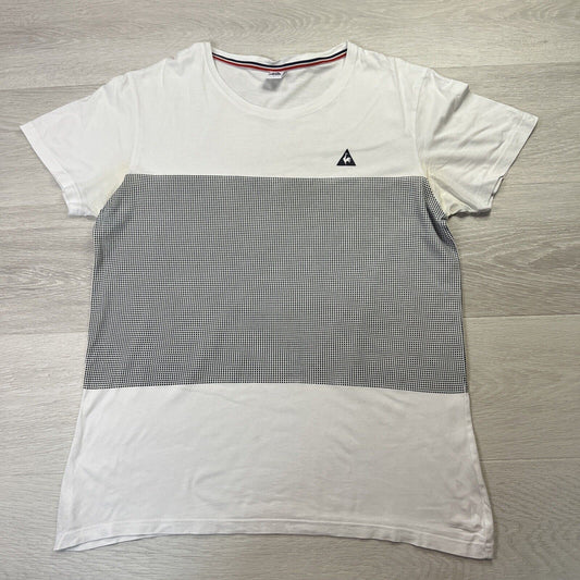 Le Coq Sportif Mens White T-Shirt Size Large