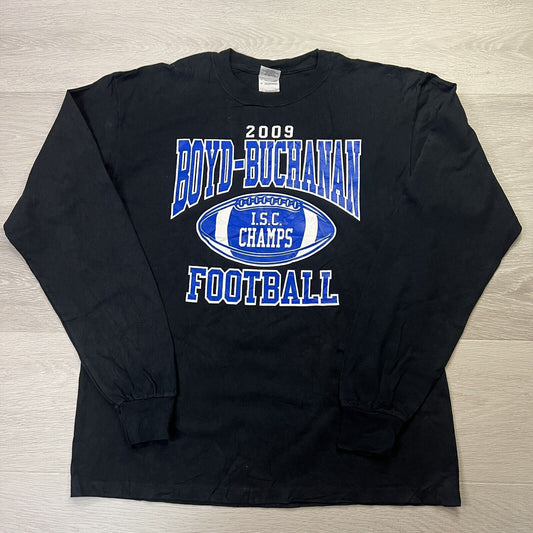 Boyd-Buchanan High School Varsity Football Mens Black Long Sleeve T-Shirt Size M