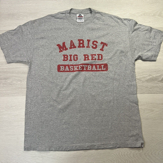 Marist Big Red Basketball US Sport Mens Grey T-Shirt Size XL