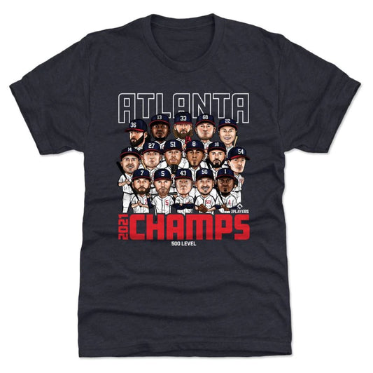 Atlanta Braves MLB 2021 Champions Team Mens T-Shirt Size Large