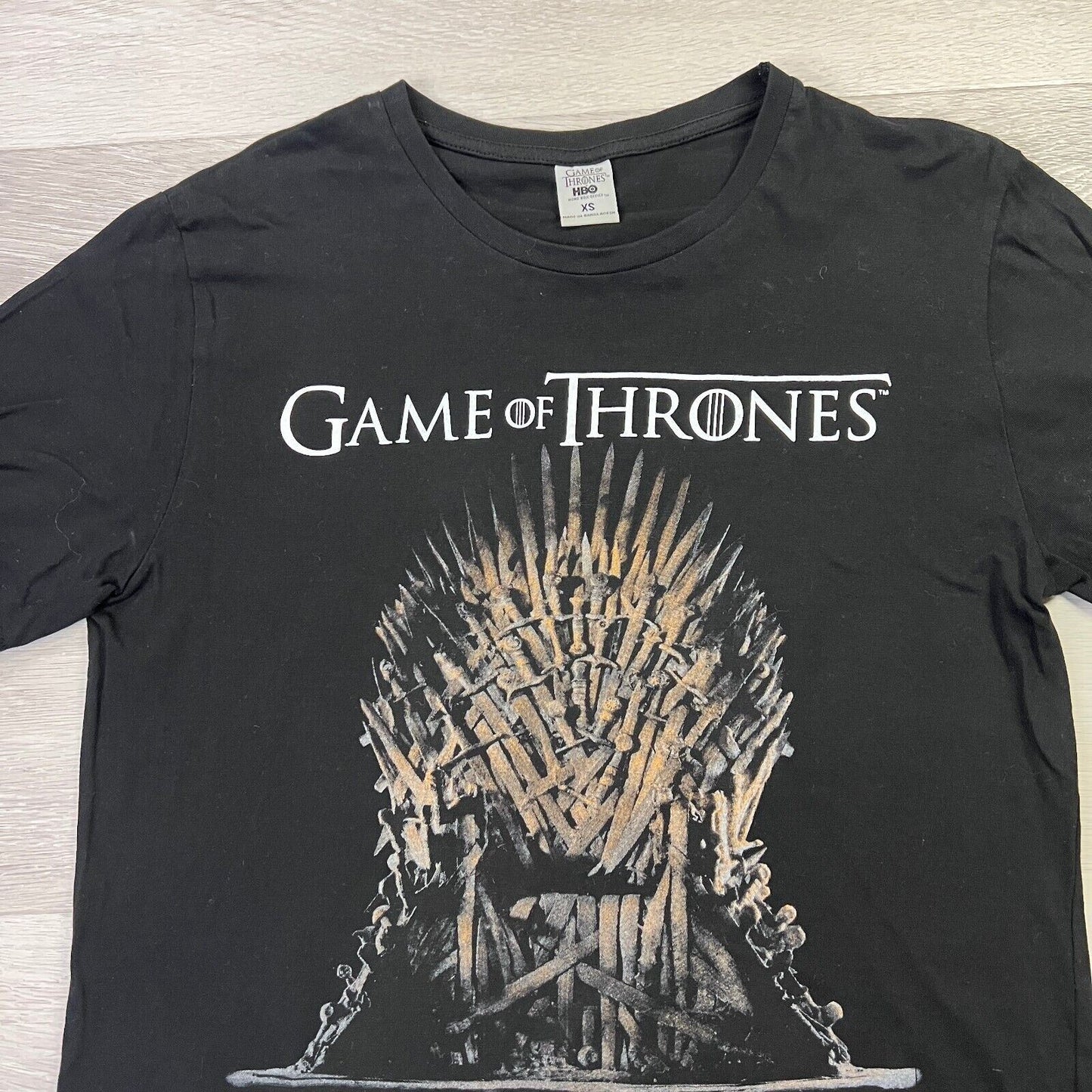 HBO Games of Thrones Mens Black T-Shirt Size XS