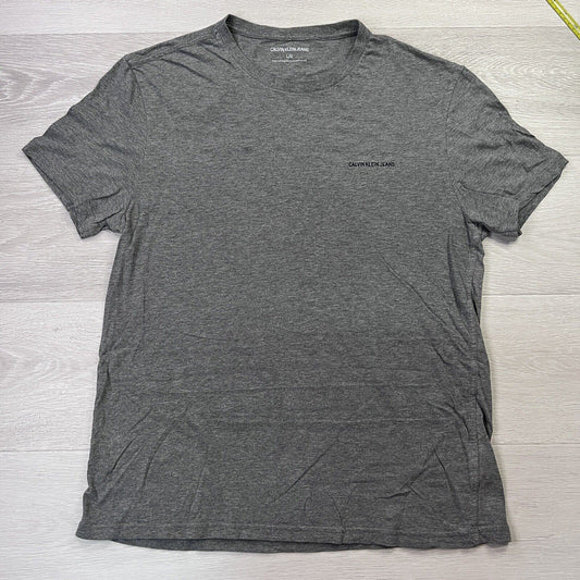 Calvin Klein Mens Basic Grey T-Shirt Size Large