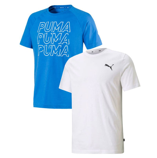 Puma Men's 2 T-Shirt Bundle Size 2XL (1 x Blue / 1 x White)