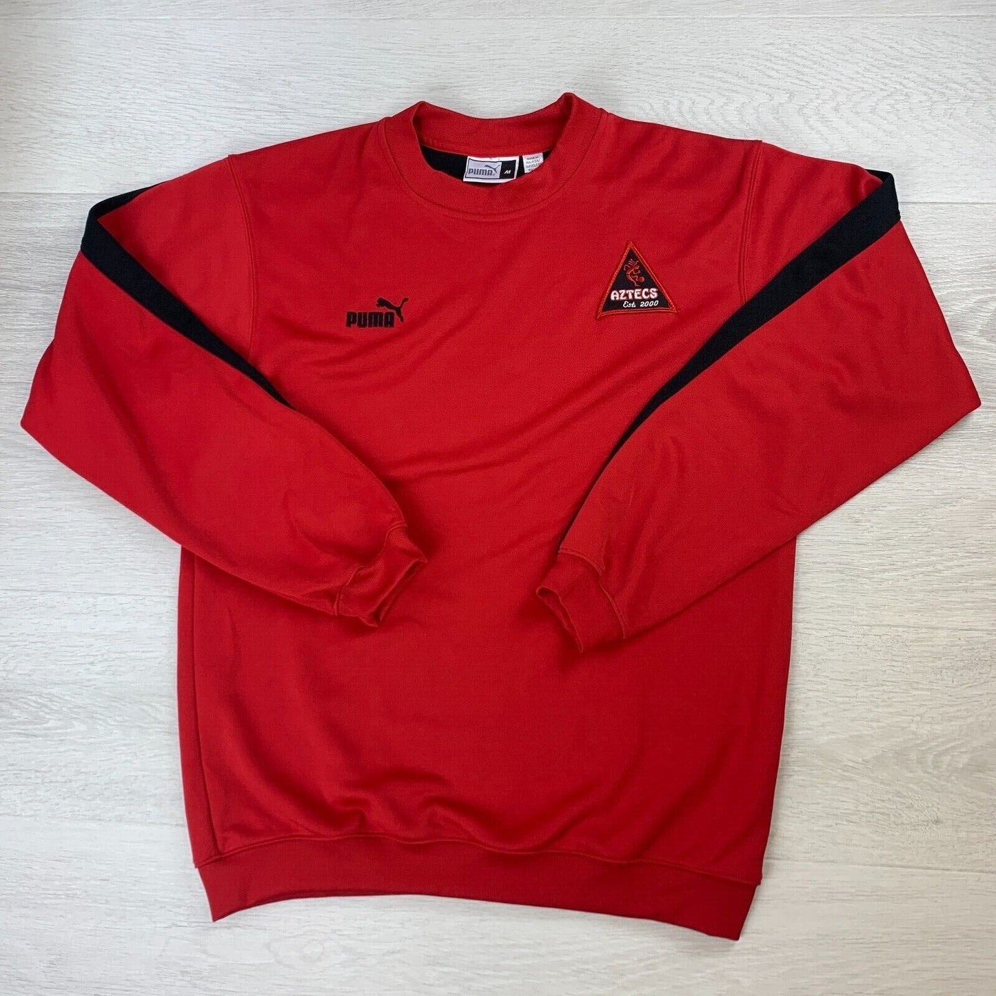 PUMA Aztecs Soccer Pullover Red Jumper Size M