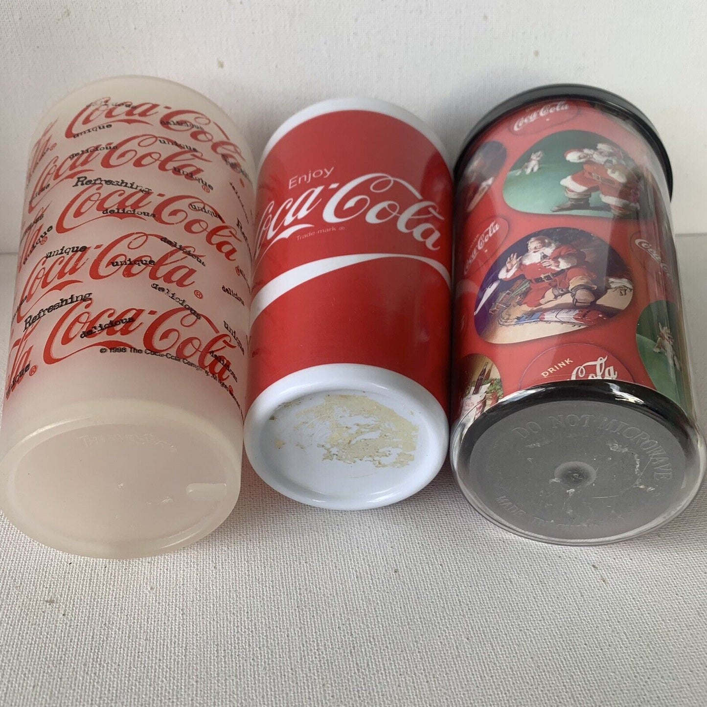 Coca-Cola Soft Drink Plastic Cups Coke Cups (3 Cups)