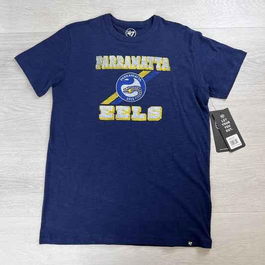 '47 Parramatta Eels NRL Mens Navy Blue Vintage Design T-Shirt Size Medium