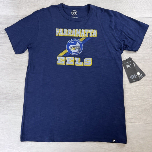 '47 Parramatta Eels NRL Mens Navy Blue Vintage Design T-Shirt Size XL