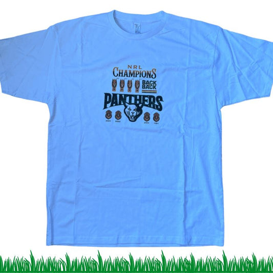 Penrith Panthers Back to Back Premiers & Minor Premiers Mens White T-Shirt