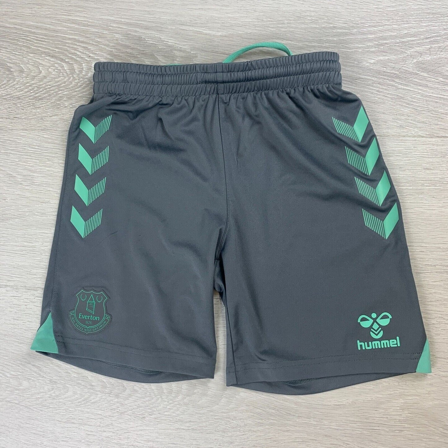 Hummel Everton FC Football Shorts Grey Kids Size 10 Years