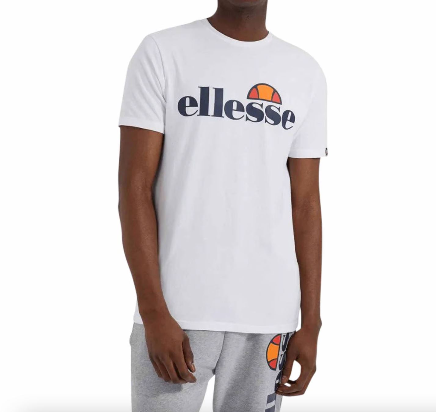 Ellesse Logo Mens White T-Shirt Size Medium