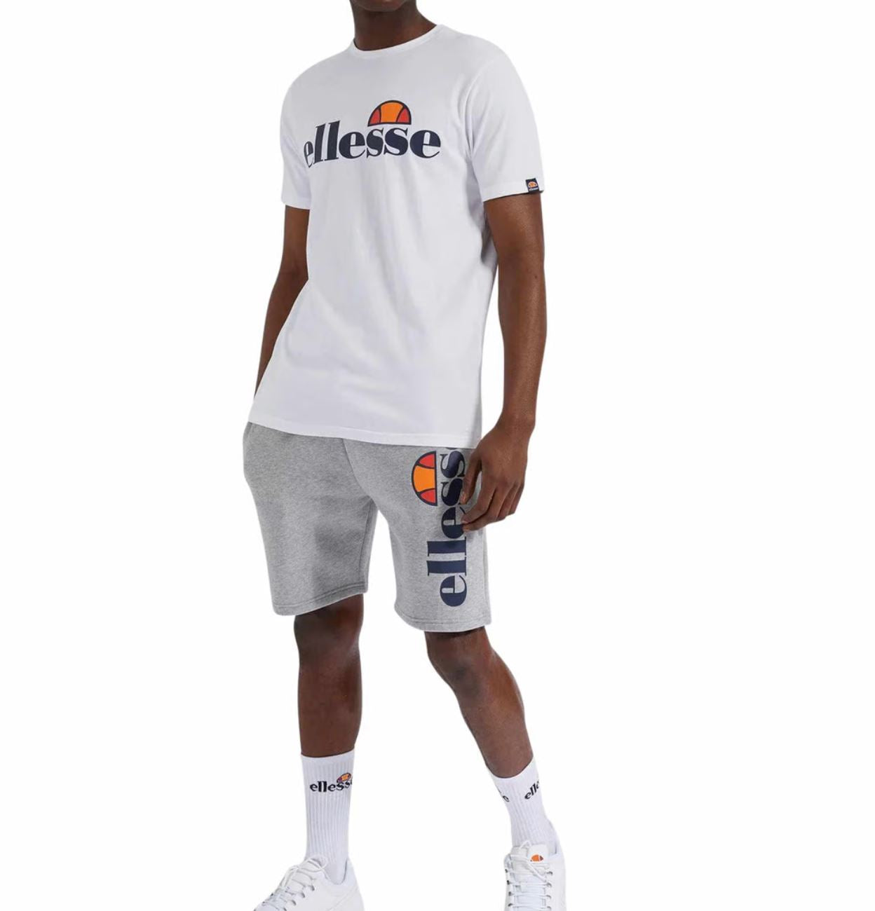 Ellesse Logo Mens White T-Shirt Size Medium