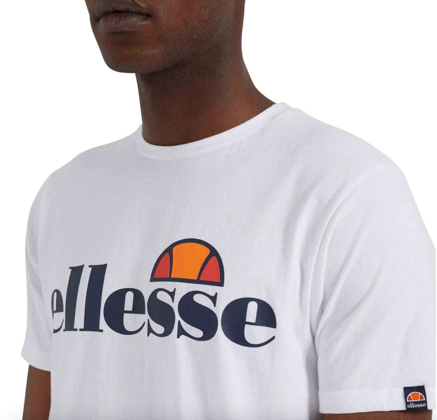 Ellesse Logo Mens White T-Shirt Size Medium