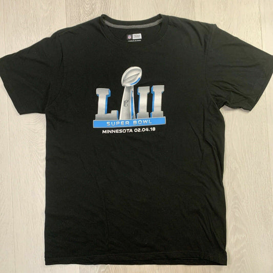 NFL Team Apparel Superbowl 2018 Mens Black T-Shirt Size Large