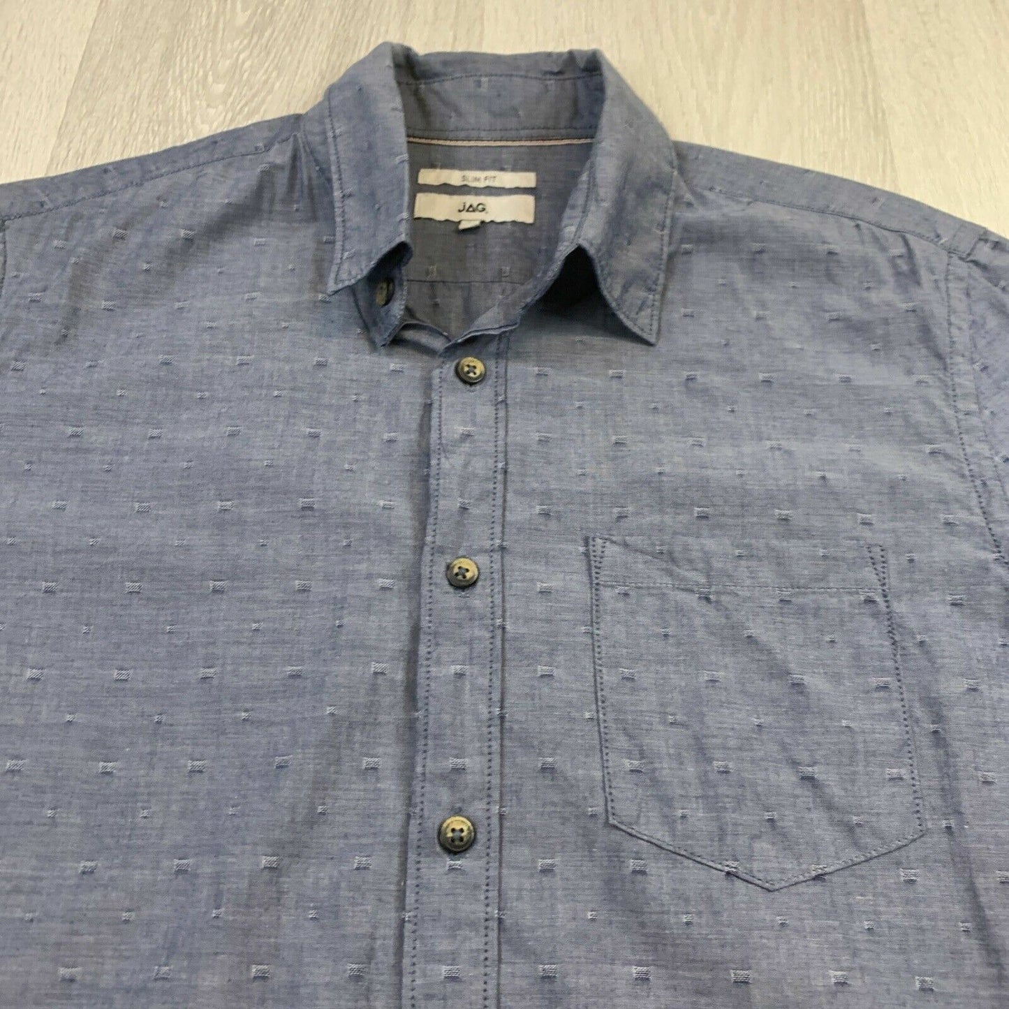 JAG Mens Casual Short Sleeve Button Up Shirt Size M