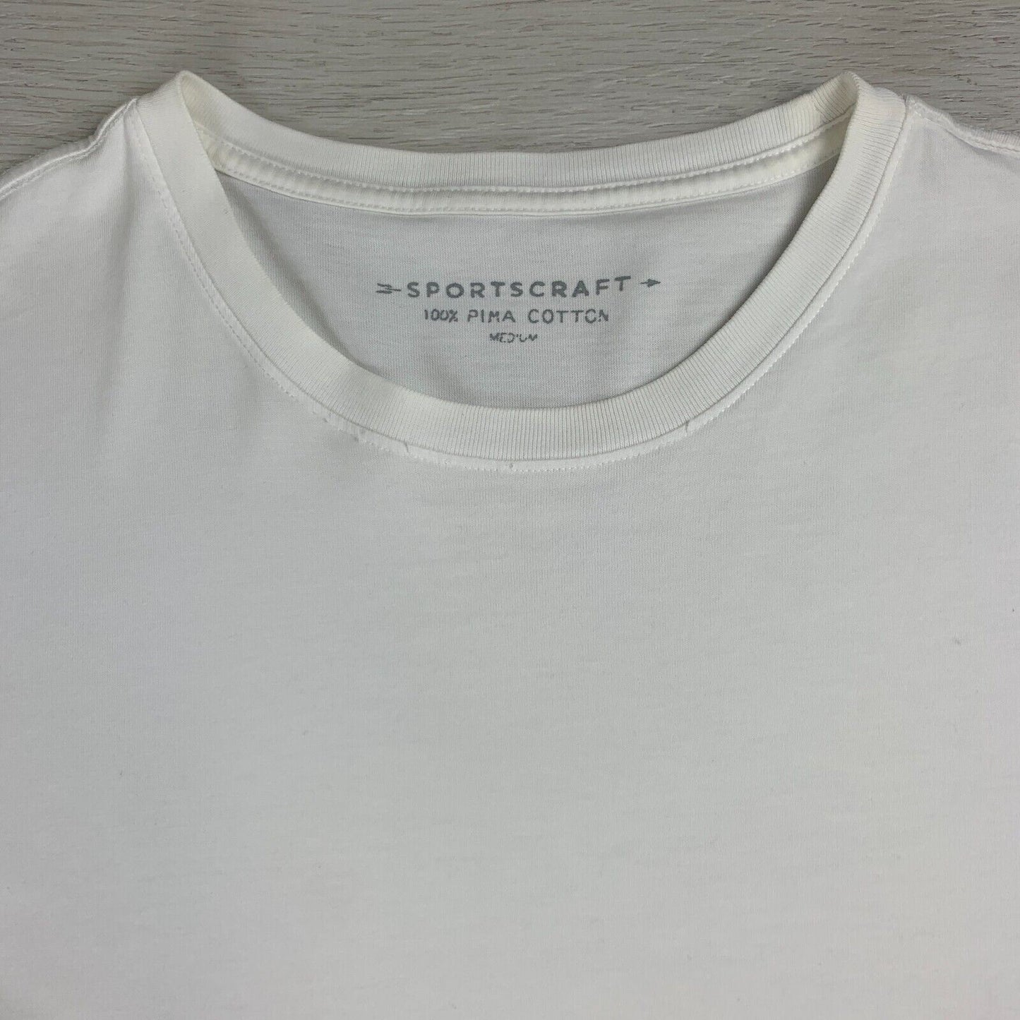 Sportscraft Mens White T-Shirt Size Medium