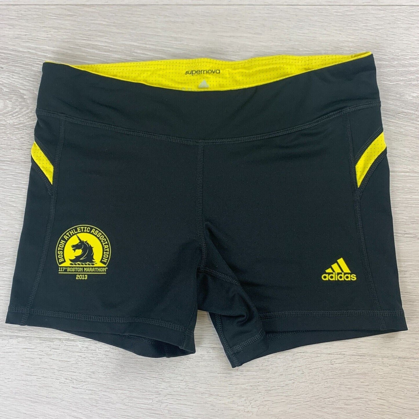 adidas Women's Supernova Bike Shorts Boston Marathon Size Large