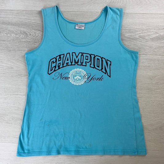 Champion Blue Womens Singlet Tank Top 2XL