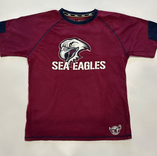 NRL Manly Waringah Sea Eagles Boys T-Shirt Size 14 Years