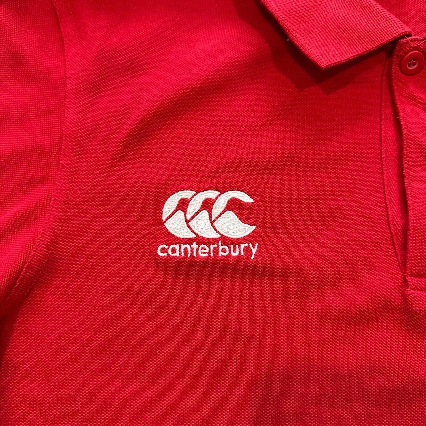 Canterbury Bath Rugby Union Mens Red Polo Shirt Size Medium