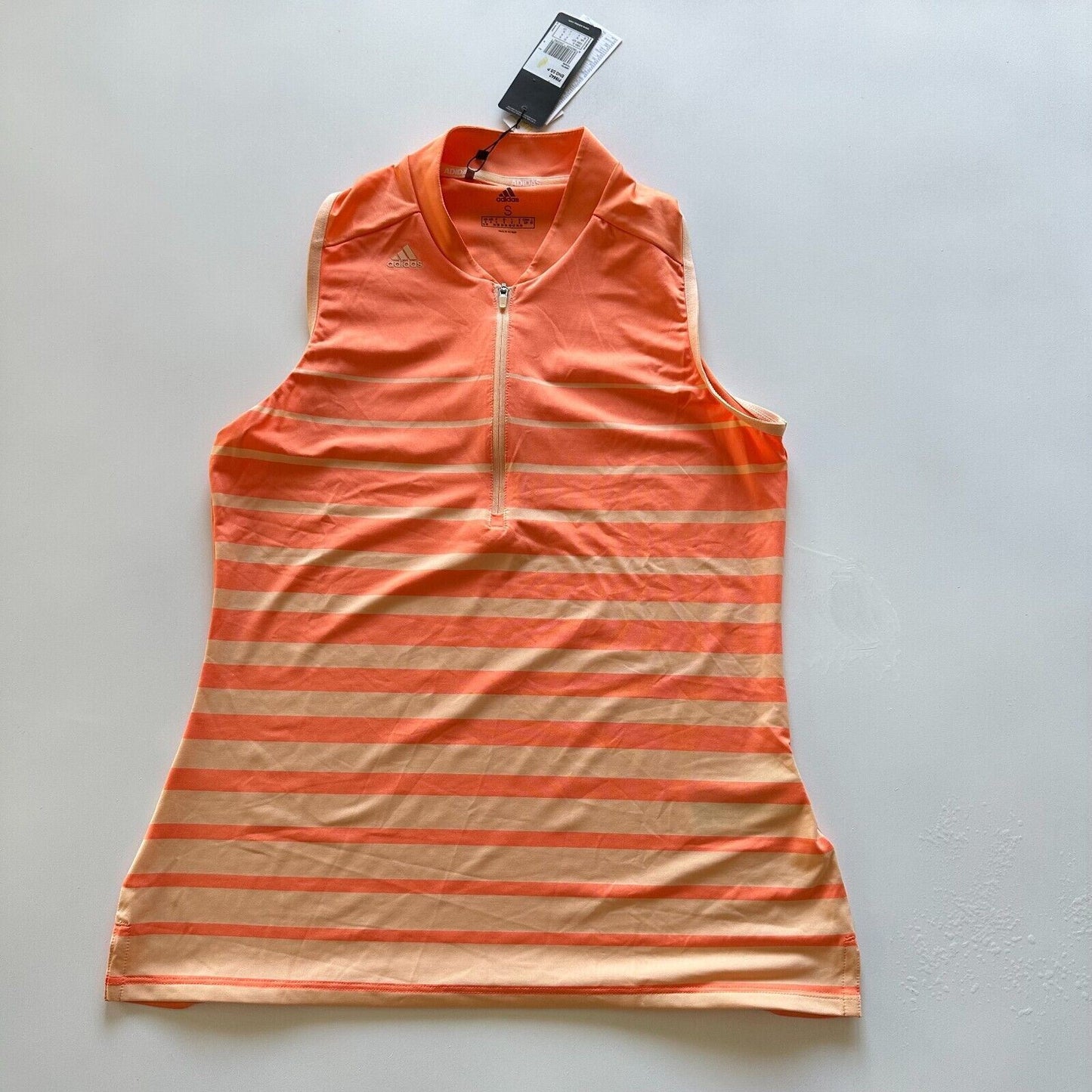 adidas Womens Orange Performance Golf Tank Top Size Small